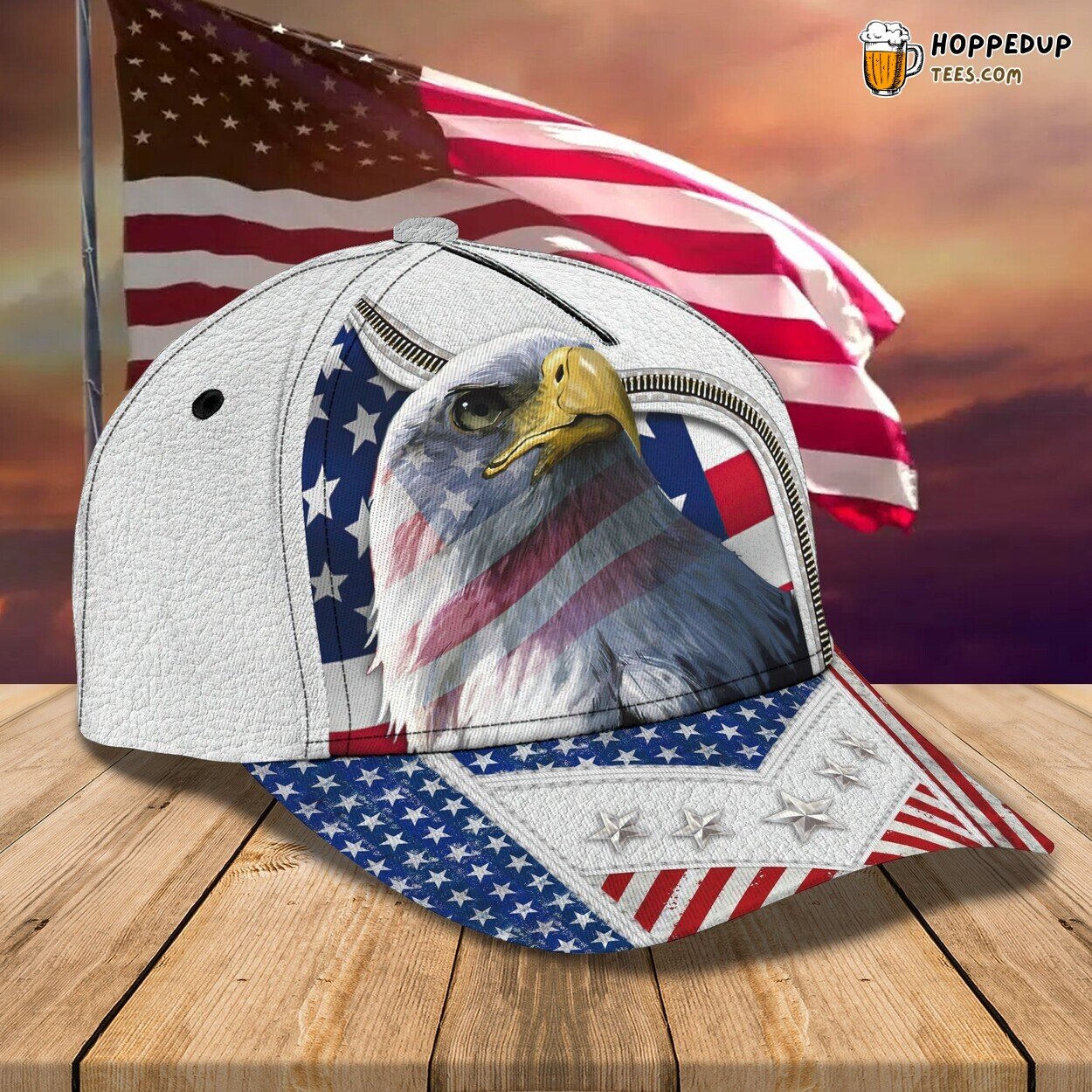 3D Classic Cap Personalized Name Design Celebrating Eagle America