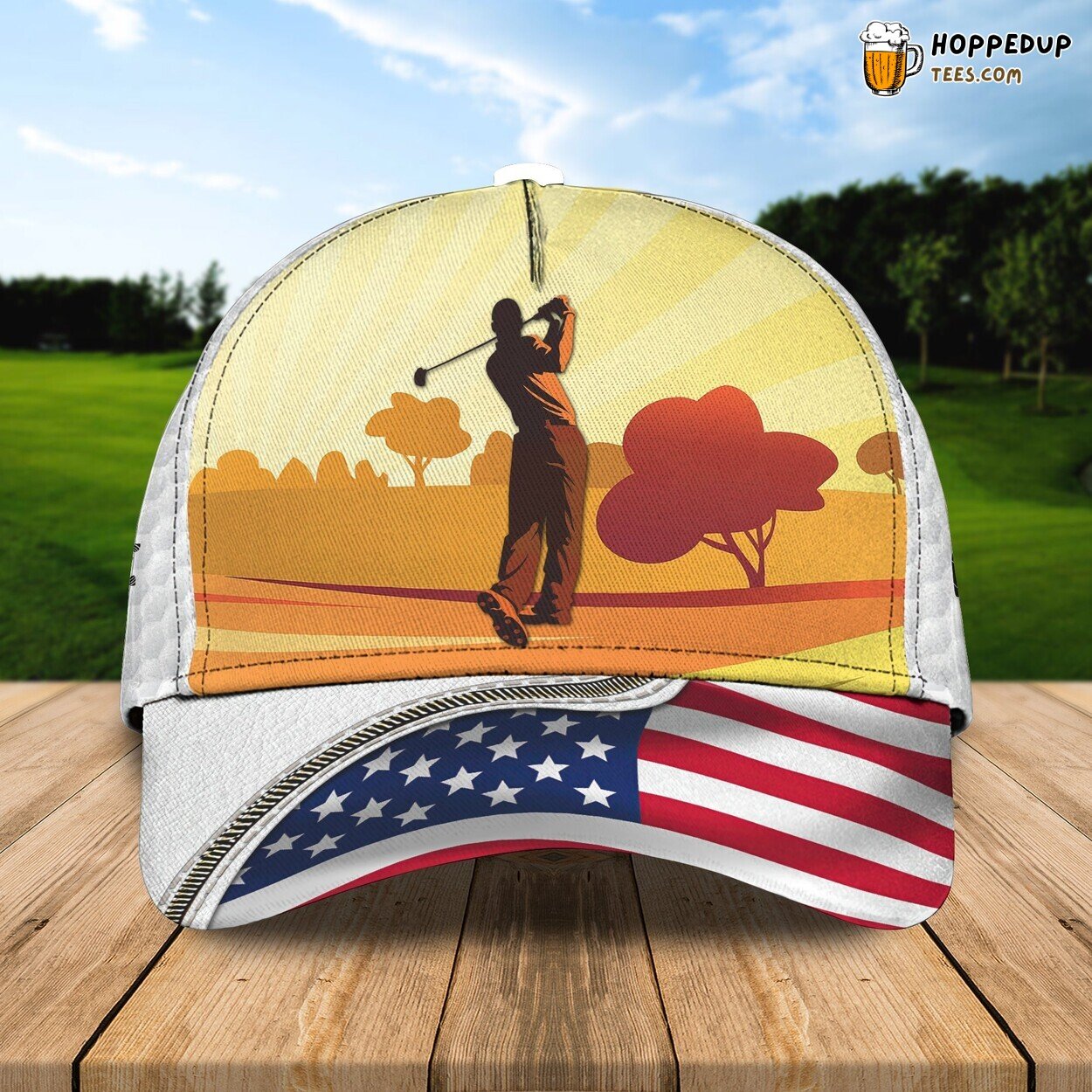 3D Classic Cap Personalized Name Embracing Golf Passion Distinctive Hat