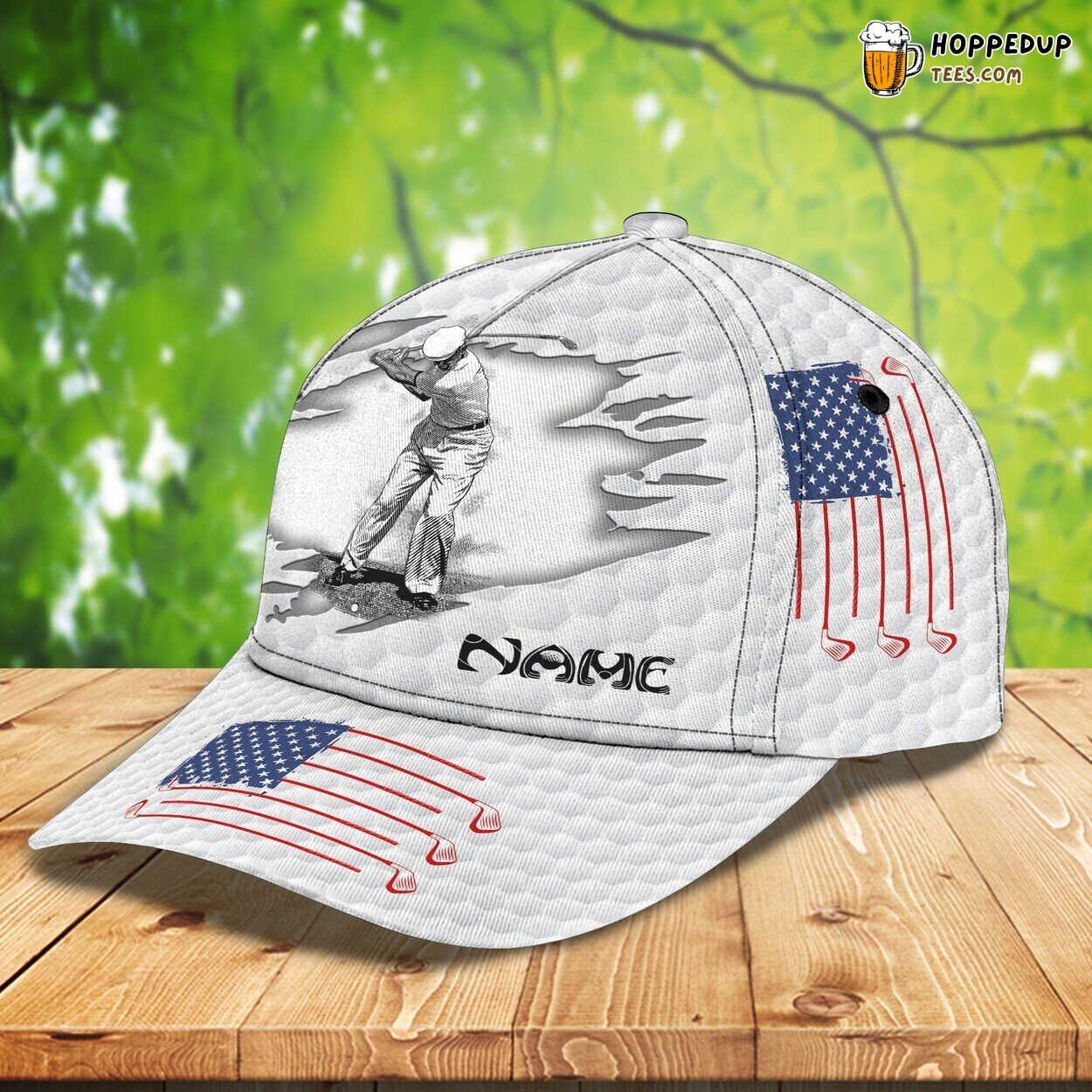 3D Classic Cap Personalized Name Golf Passion Distinct Design Unique Hat