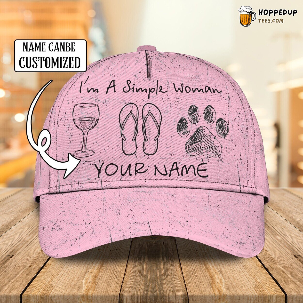 3D Classic Cap Personalized Name Hat Simple Woman Love Distinctive Design