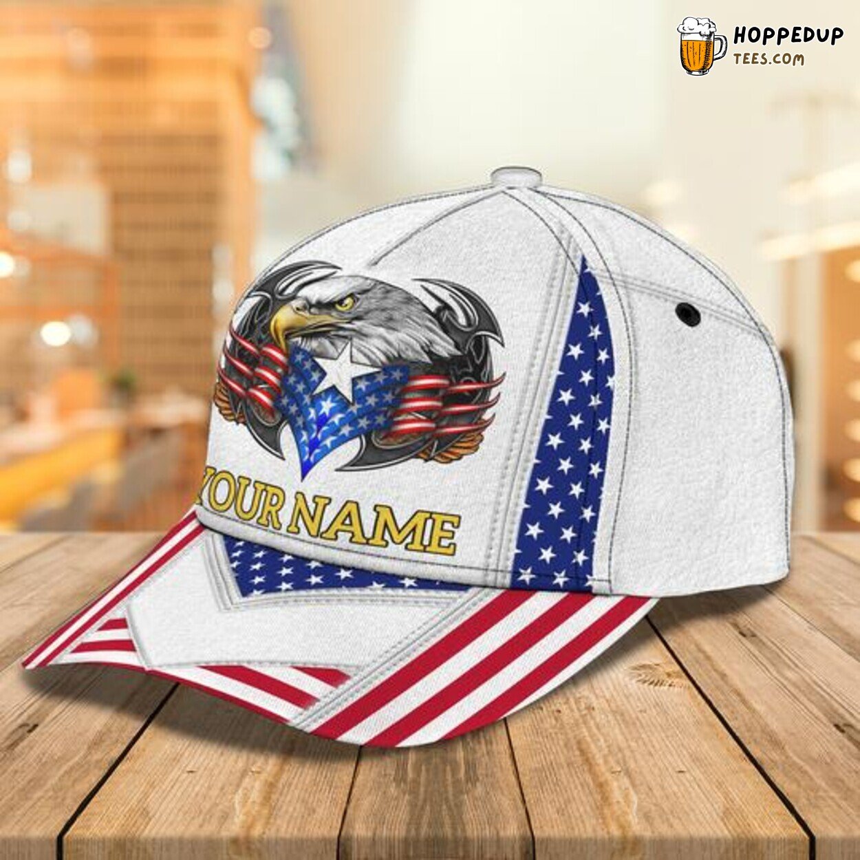 3D Classic Cap Personalized Name Honoring American Eagle Distinct Design