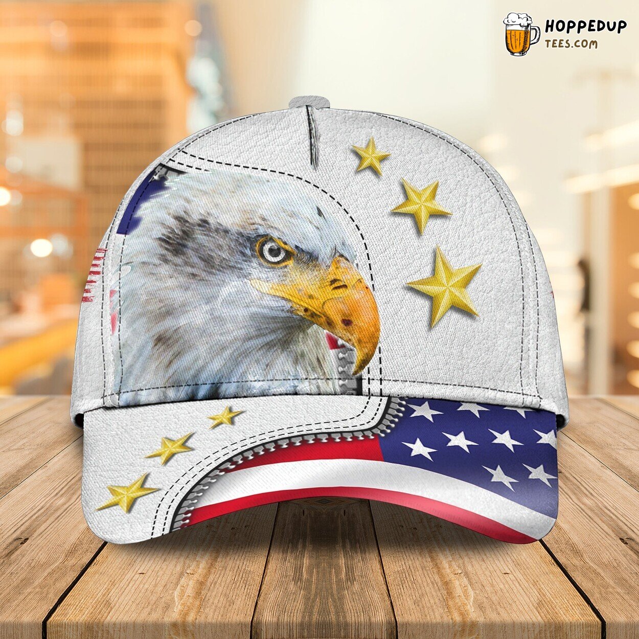 3D Classic Cap Personalized Name Honoring American Eagle Unique Design Hat