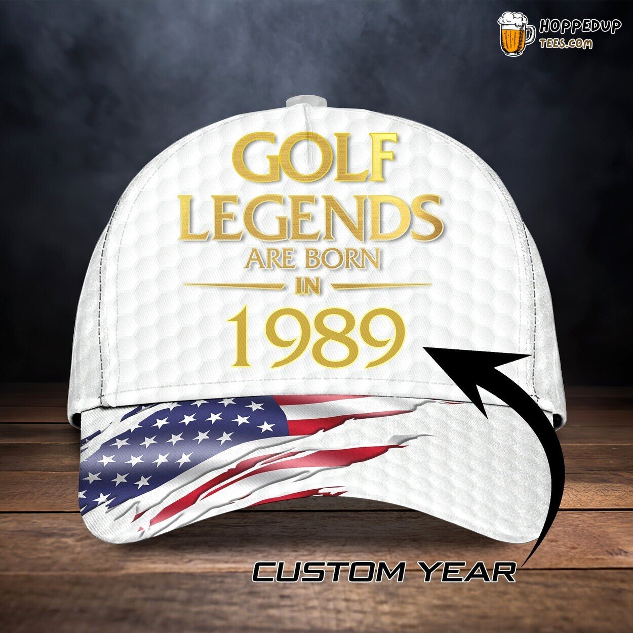 3D Classic Cap Personalized Name Honoring Golf Legend Design Cap