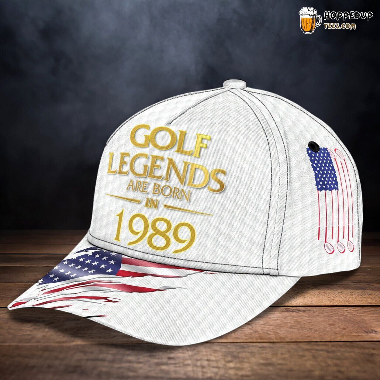 3D Classic Cap Personalized Name Honoring Golf Legend Design Cap
