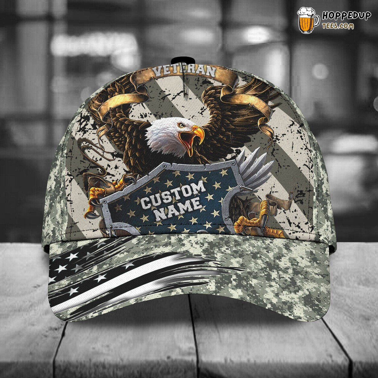 3D Classic Cap Personalized Name Honoring Veteran Distinctive Unique Design