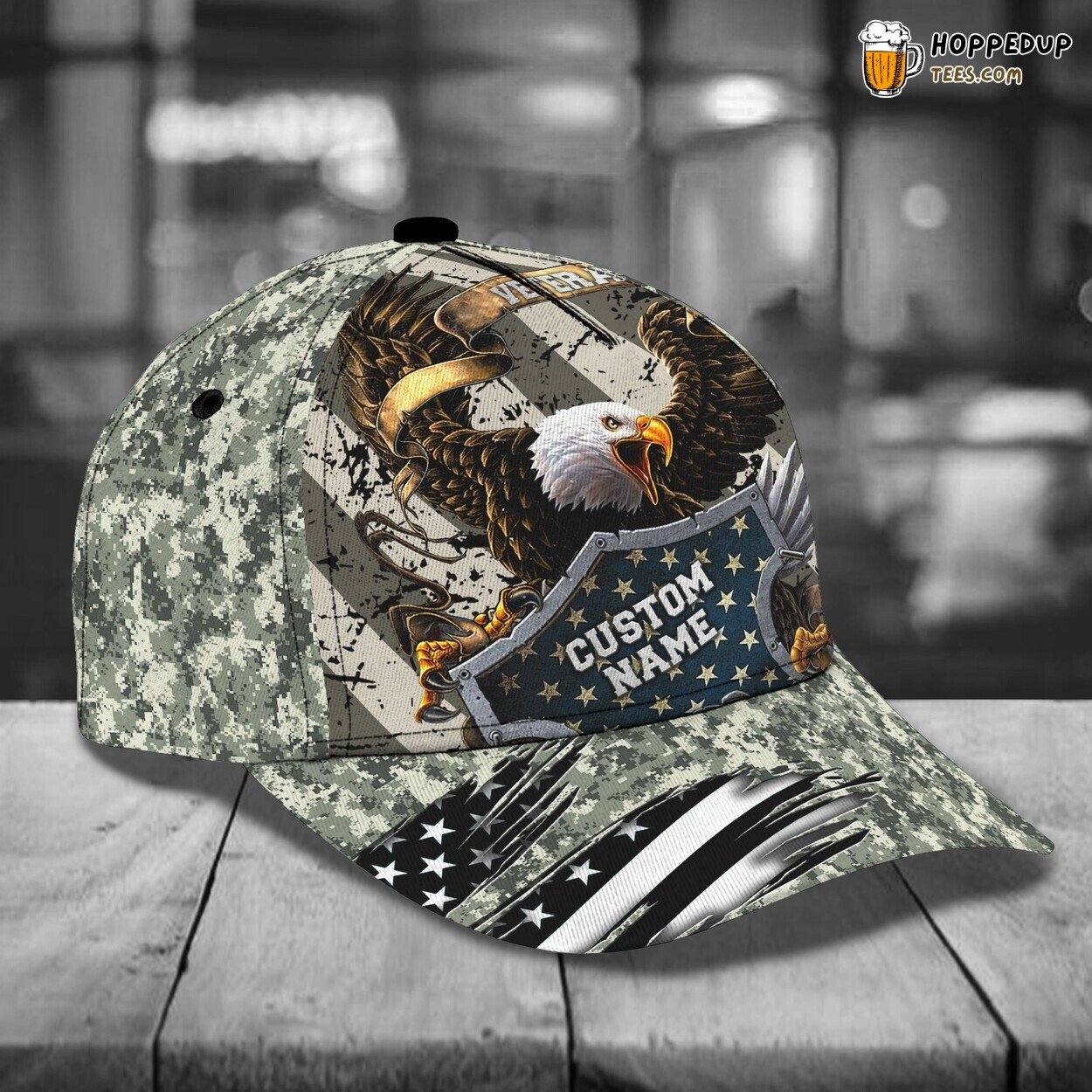 3D Classic Cap Personalized Name Honoring Veteran Distinctive Unique Design