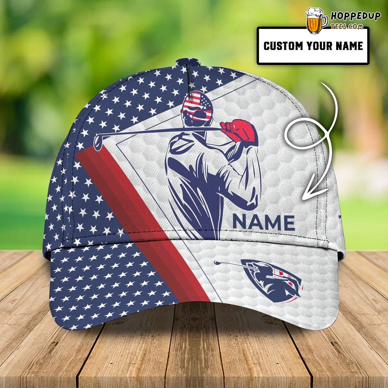 3D Classic Cap Personalized Name Signature Golfer Enthusiast Design