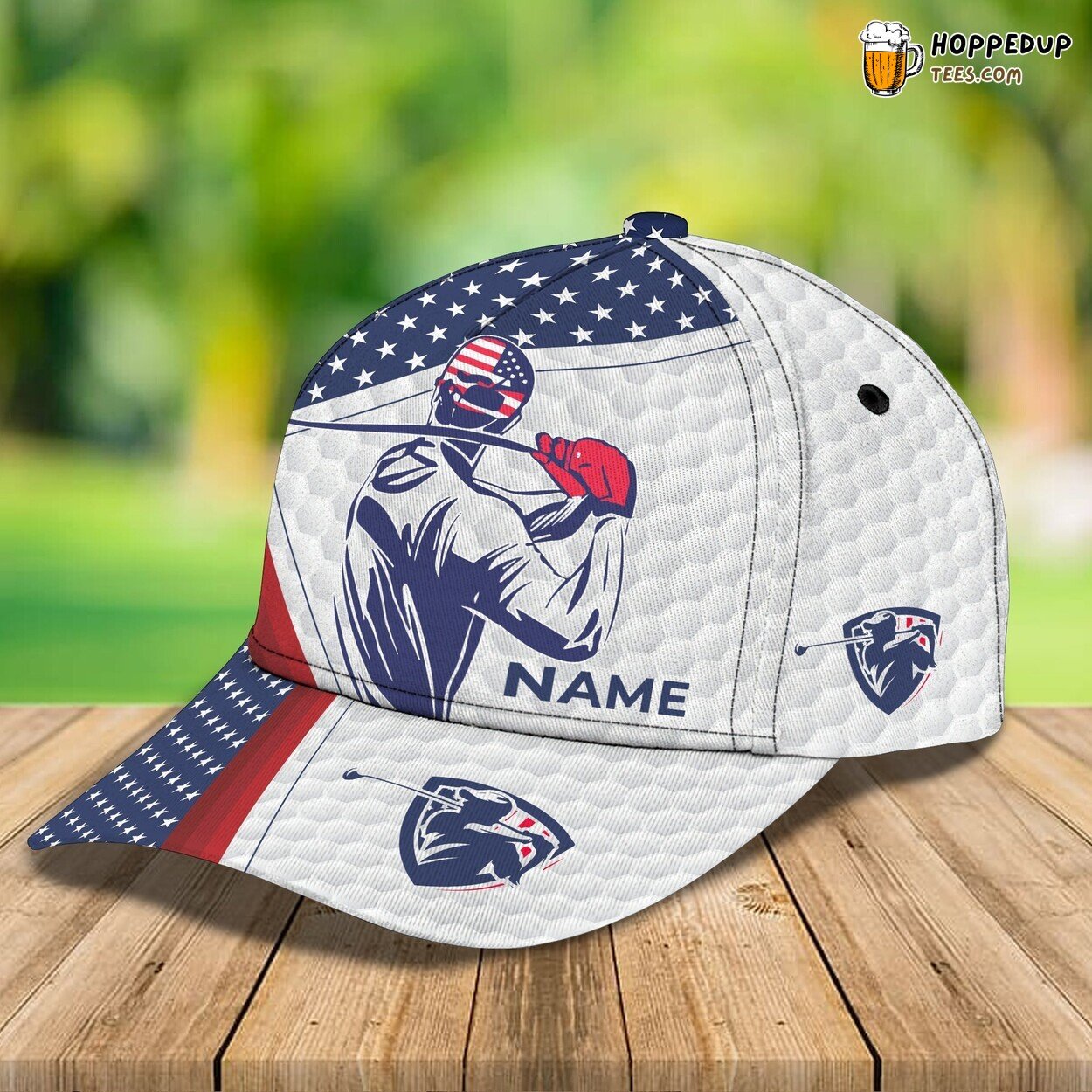 3D Classic Cap Personalized Name Signature Golfer Enthusiast Design