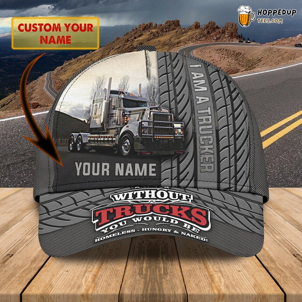 3D Classic Cap Personalized Name Signature Trucker Design Cap