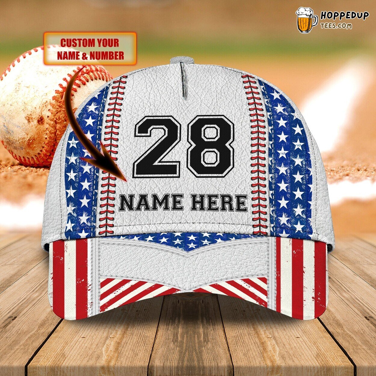 3D Classic Cap Personalized Name Unique Design Celebrating Baseball Game