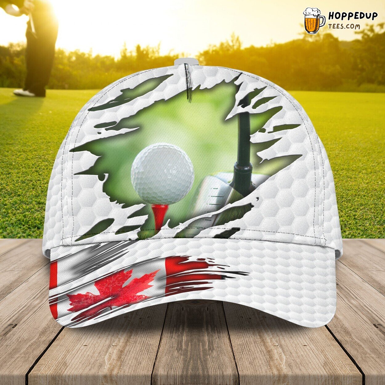 3D Classic Cap Personalized Name Unique Design Embracing Golf Course