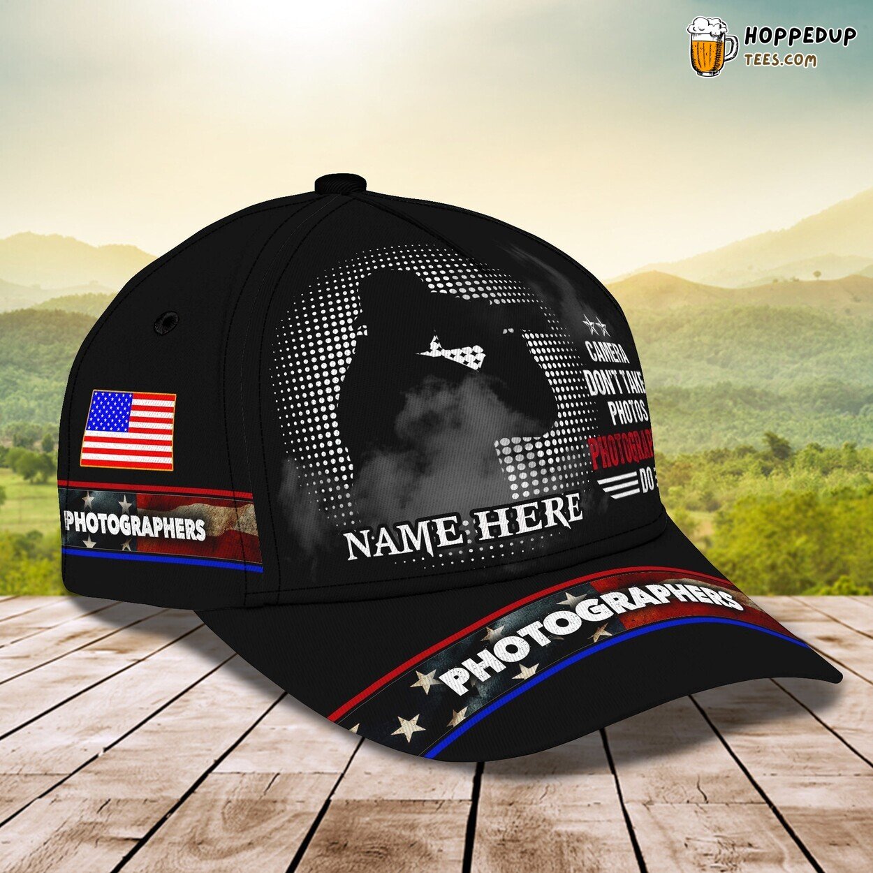 3D Classic Cap Photographers Passion Personalized Name Unique Hat Design