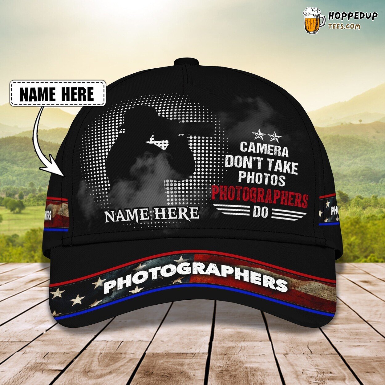 3D Classic Cap Photographers Passion Personalized Name Unique Hat Design