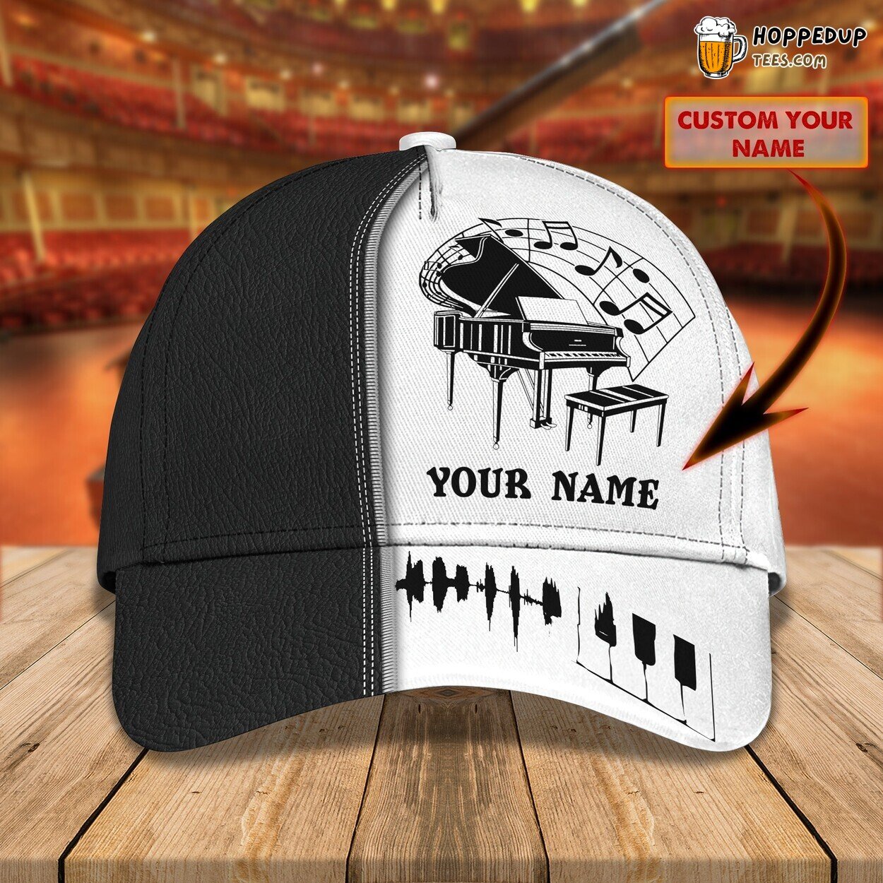 3D Classic Cap Piano Melodies Passionate Personalized Hat Creation 3D Classic Cap Piano Melodies Passionate Personalized Hat Creation