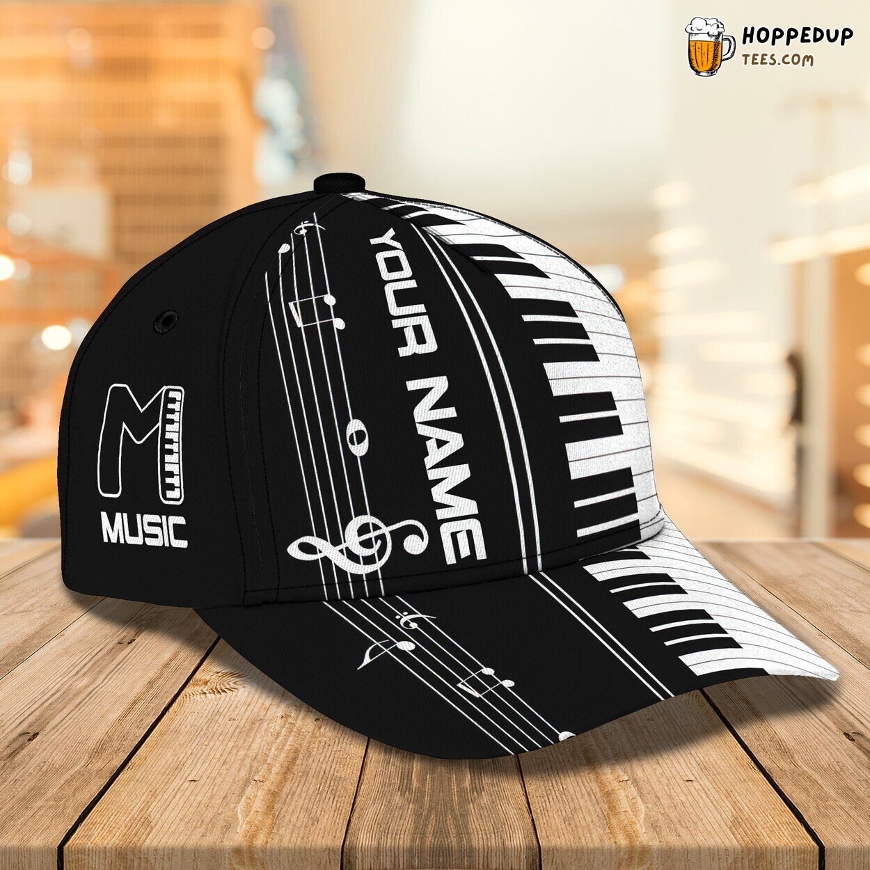 3D Classic Cap Piano Personalized Name Exclusive Elegant Unique Design