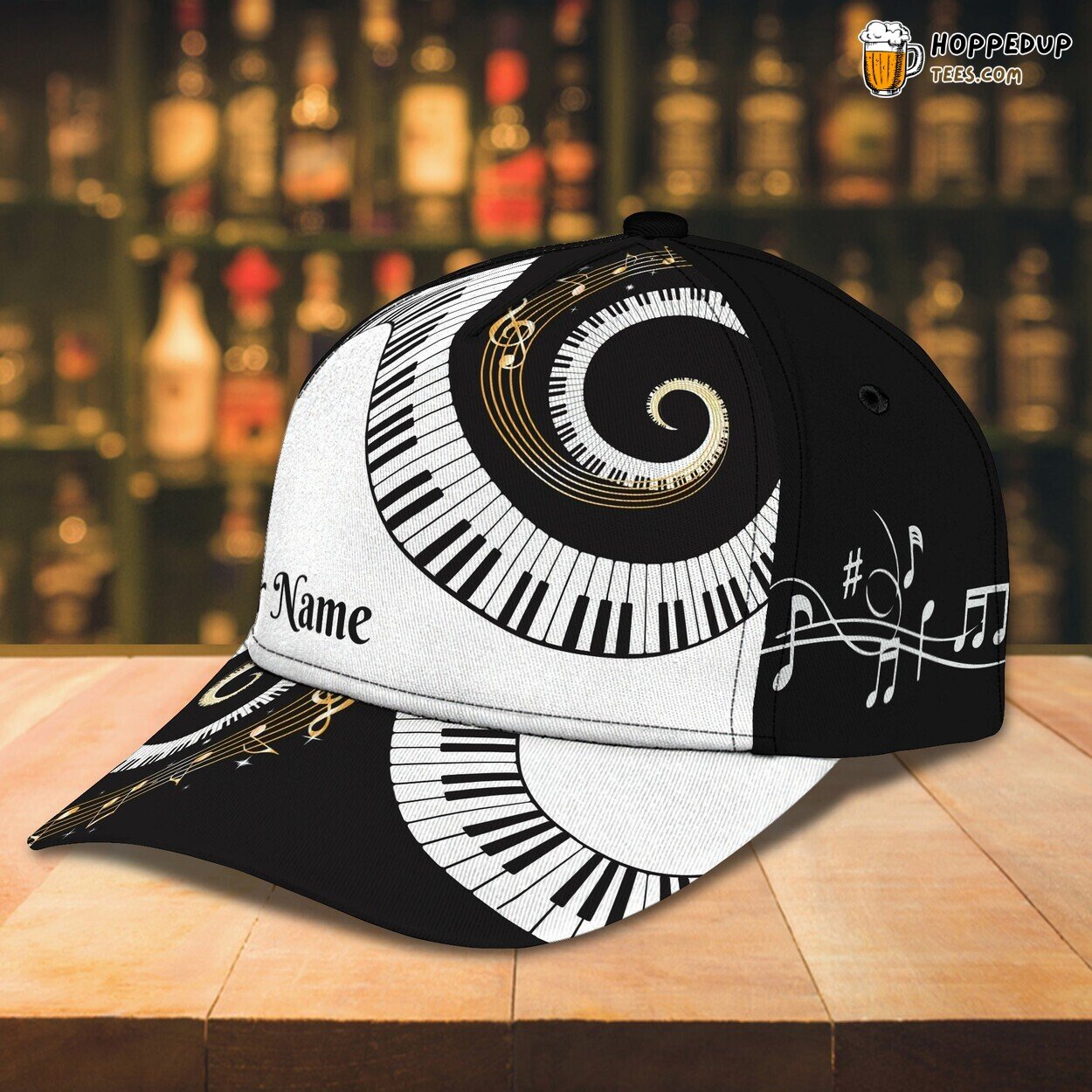 3D Classic Cap Piano Personalized Name Unique Stylish Best Model Look Trend