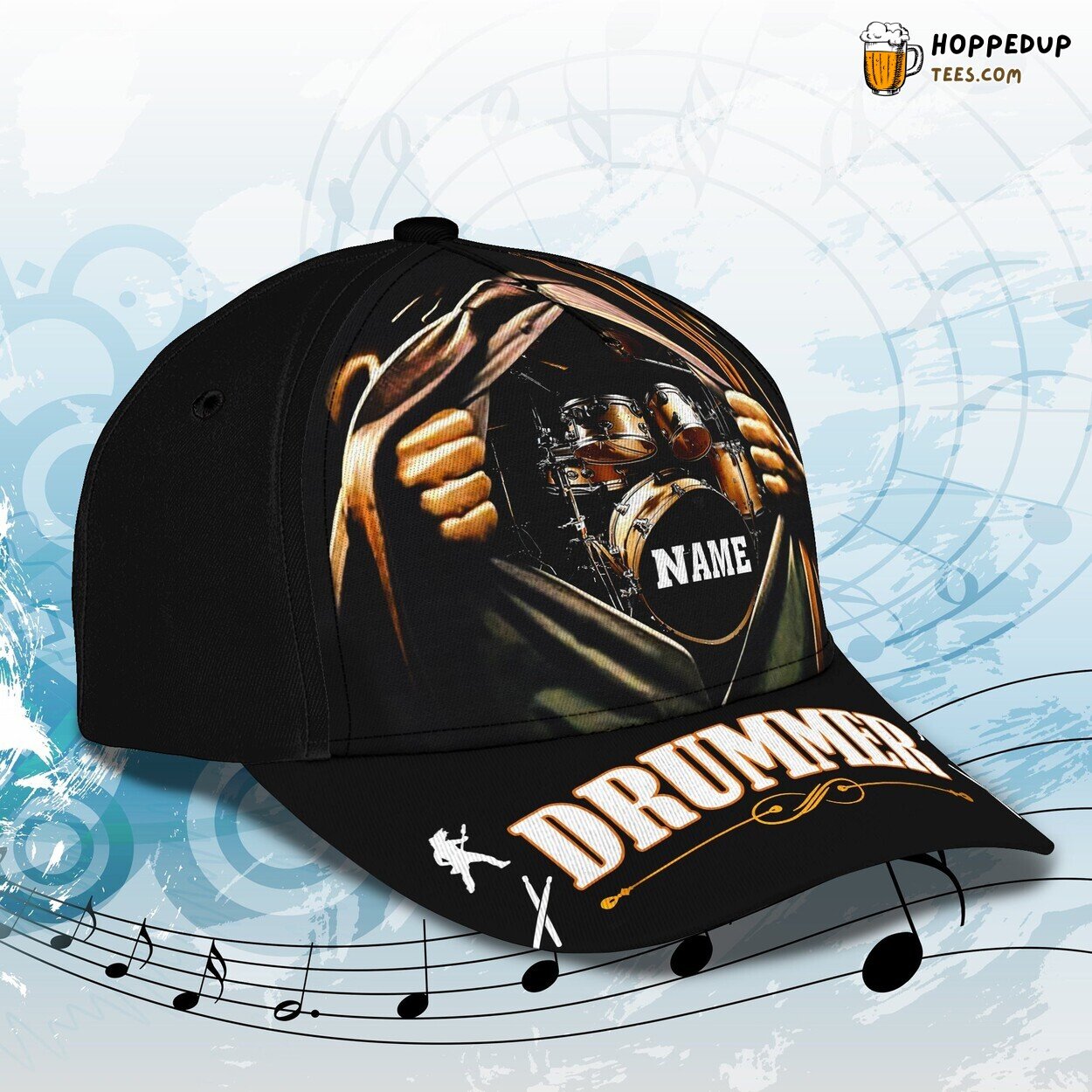 3D Classic Cap Praise to the Best Drummer Personalized Name Hat 3D Classic Cap Praise to the Best Drummer Personalized Name Hat