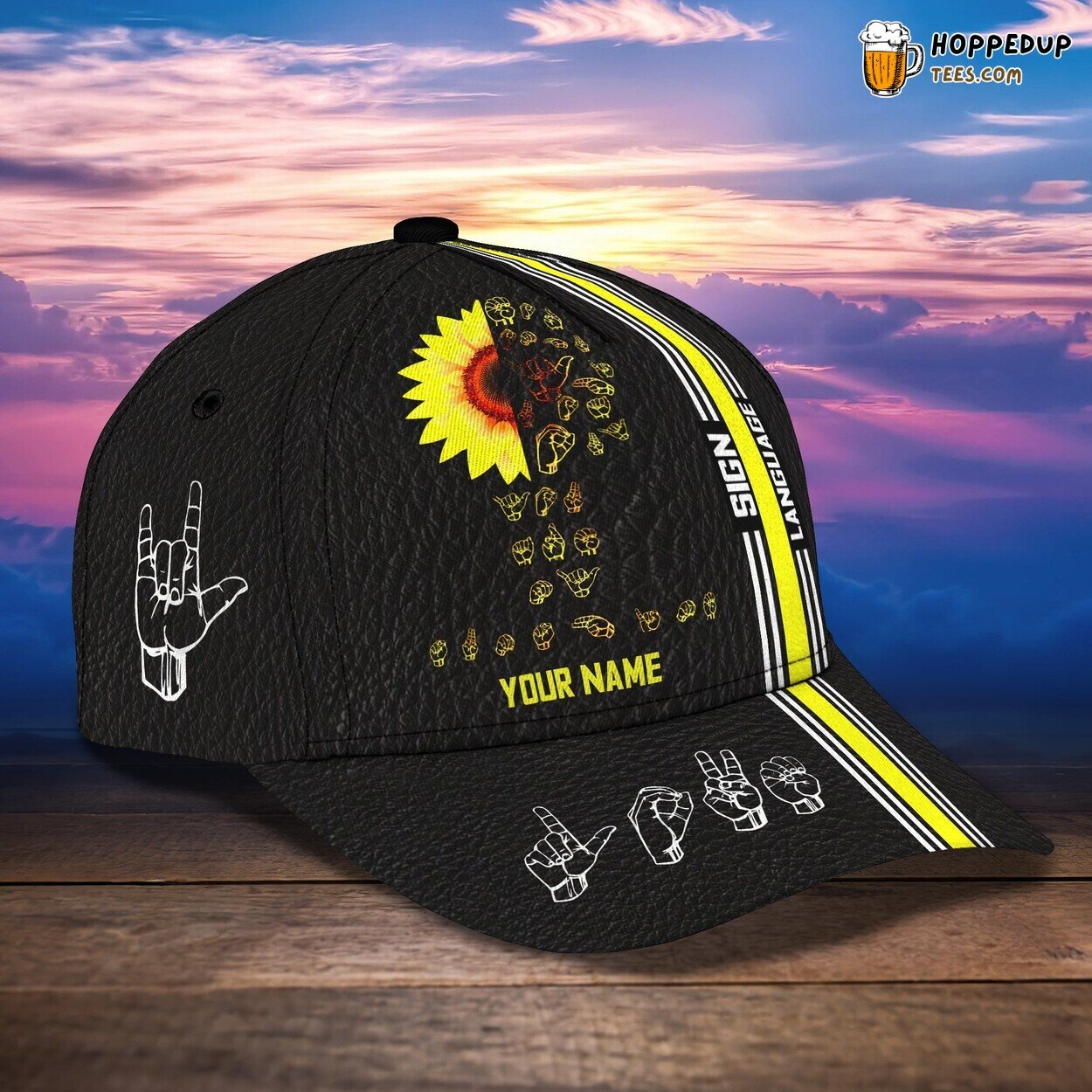 3D Classic Cap Promote Sign Language Personalized Name Stylish Unique Design