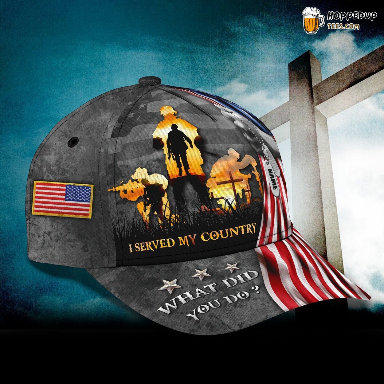 3D Classic Cap Proud Veteran Personalized Name Unique Hat Design 3D Classic Cap Proud Veteran Personalized Name Unique Hat Design