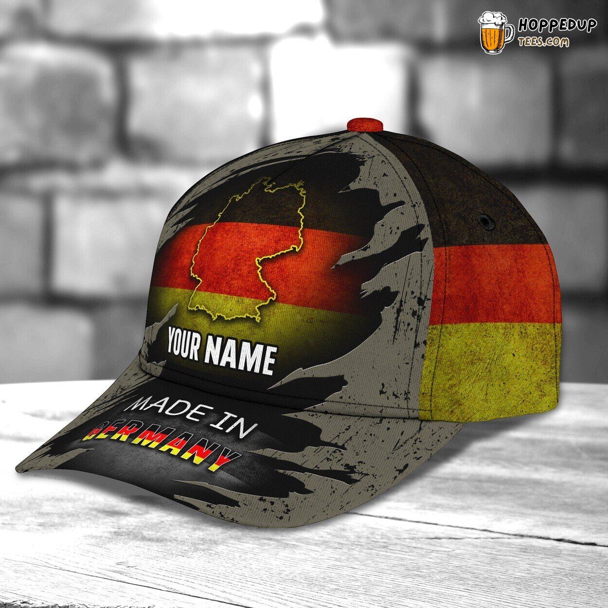 3D Classic Cap Proudly Made in Germany Personalized Name Hat Design 3D Classic Cap Proudly Made in Germany Personalized Name Hat Design