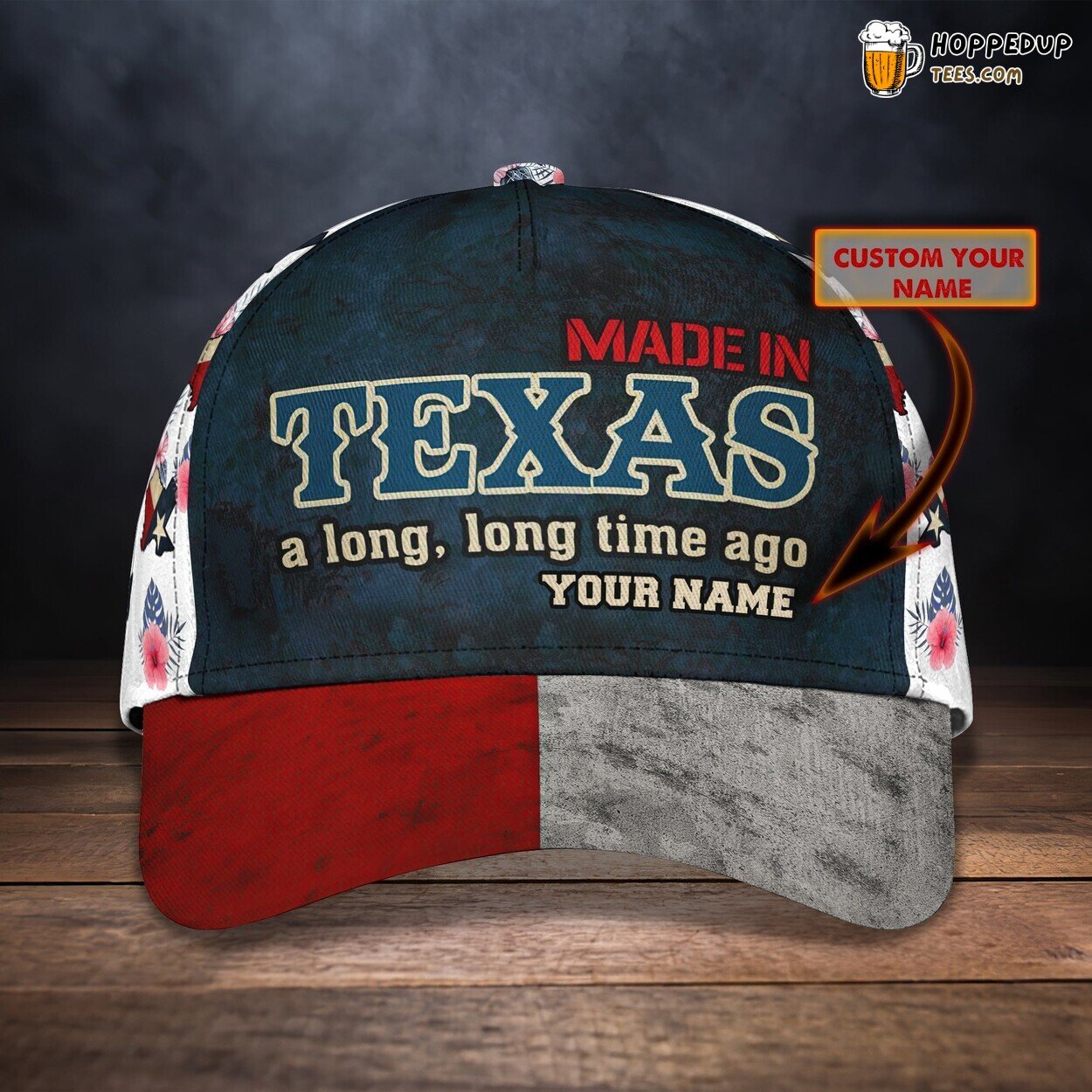 3D Classic Cap Proudly Made in Texas Personalized Name Hat Design Tribute