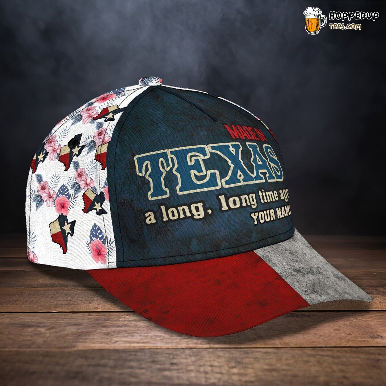 3D Classic Cap Proudly Made in Texas Personalized Name Hat Design Tribute