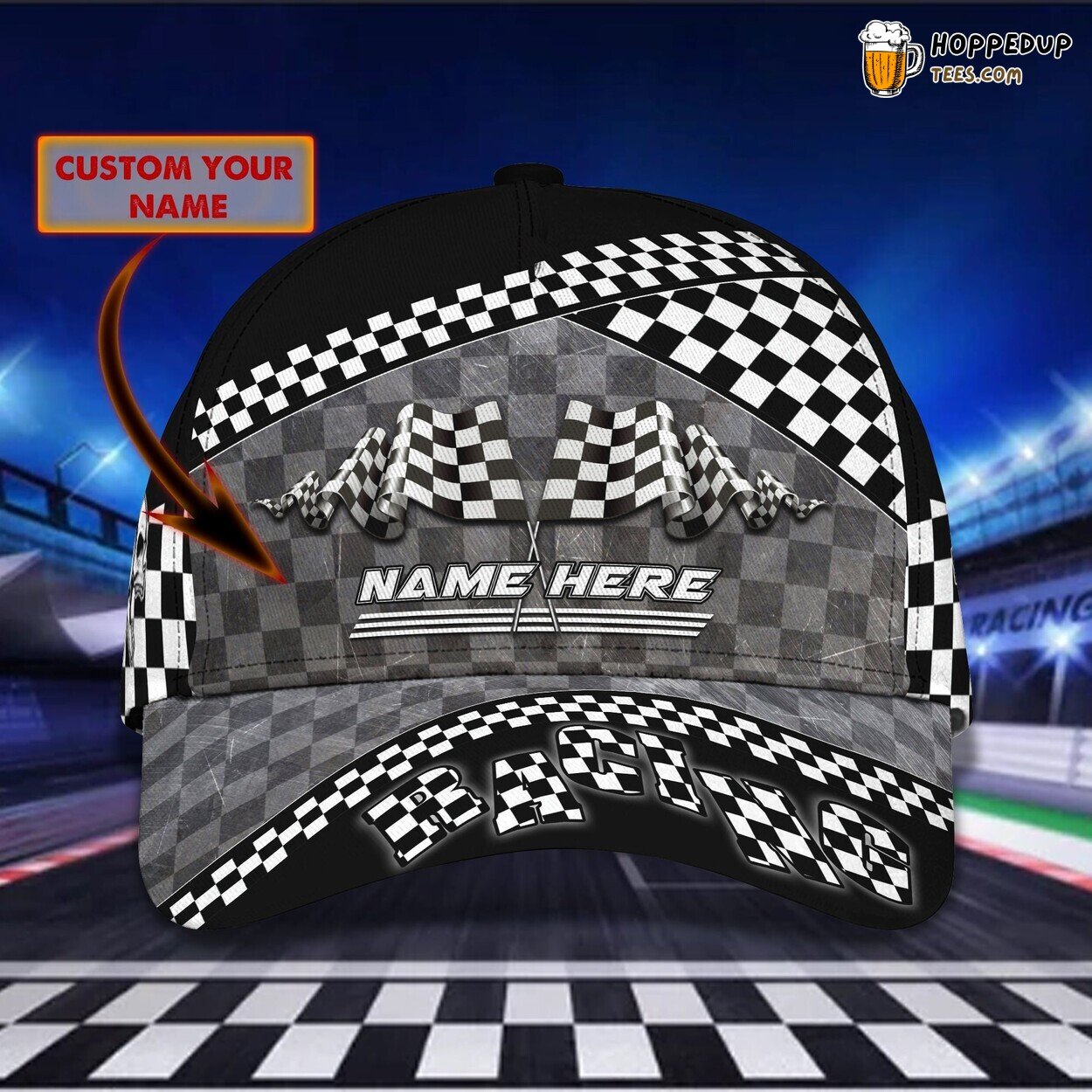 3D Classic Cap Racing Enthusiast Tribute Personalized Hat Creation