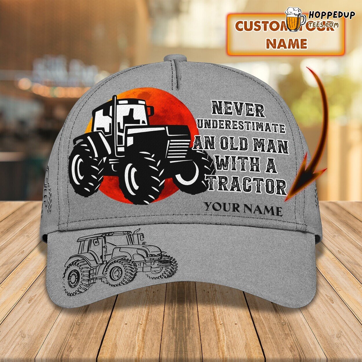 3D Classic Cap Respecting Tractor Owning Elders Personalized Name Unique Trend Design