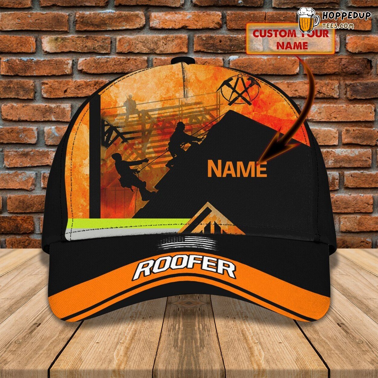 3D Classic Cap Roofer Tools Personalized Name Classic Hat Unique Tribute Series