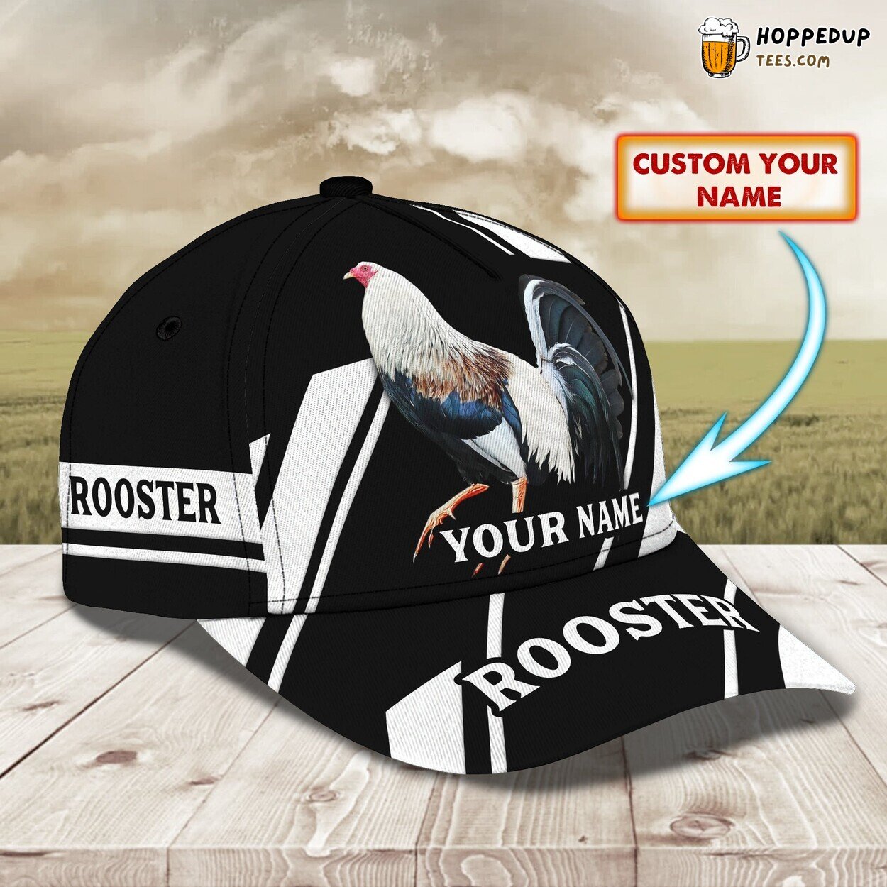 3D Classic Cap Rooster Pride Personalized Name Unique Stylish Best Choice Design