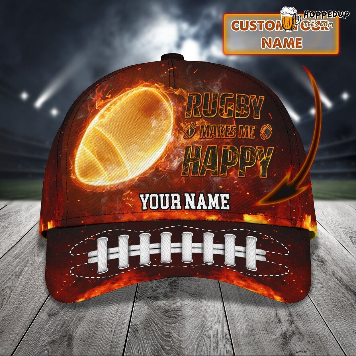 3D Classic Cap Rugby Brings Joy Personalized Name Unique Hat Experience