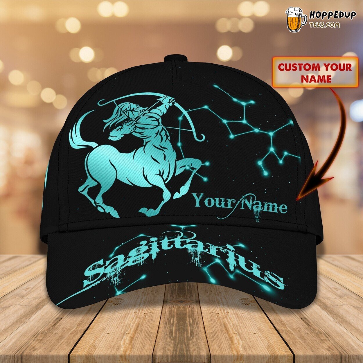 3D Classic Cap Sagittarius Zodiac Personalized Name Classic Hat Design Tribute