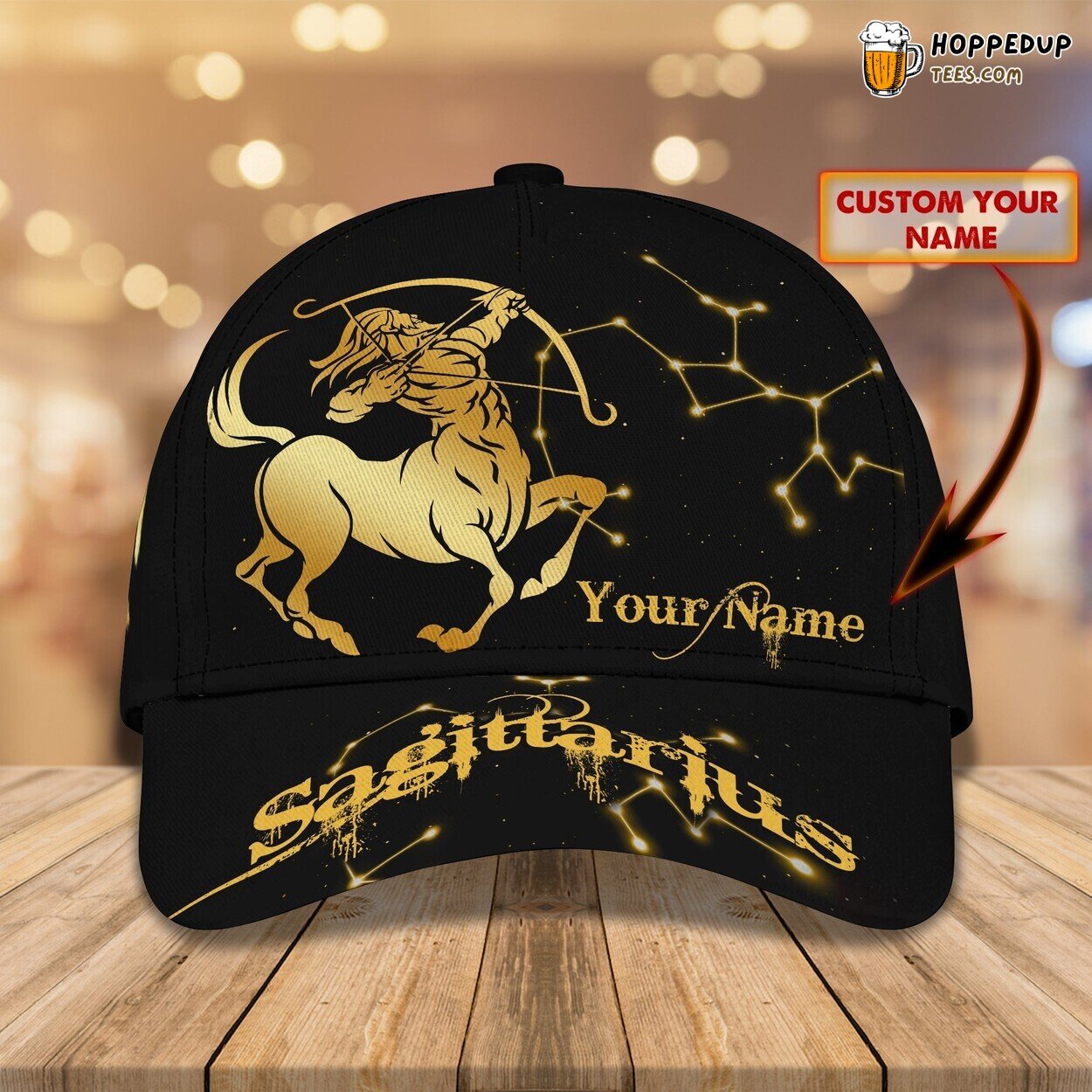 3D Classic Cap Sagittarius Zodiac Personalized Name Hat Enthusiast
