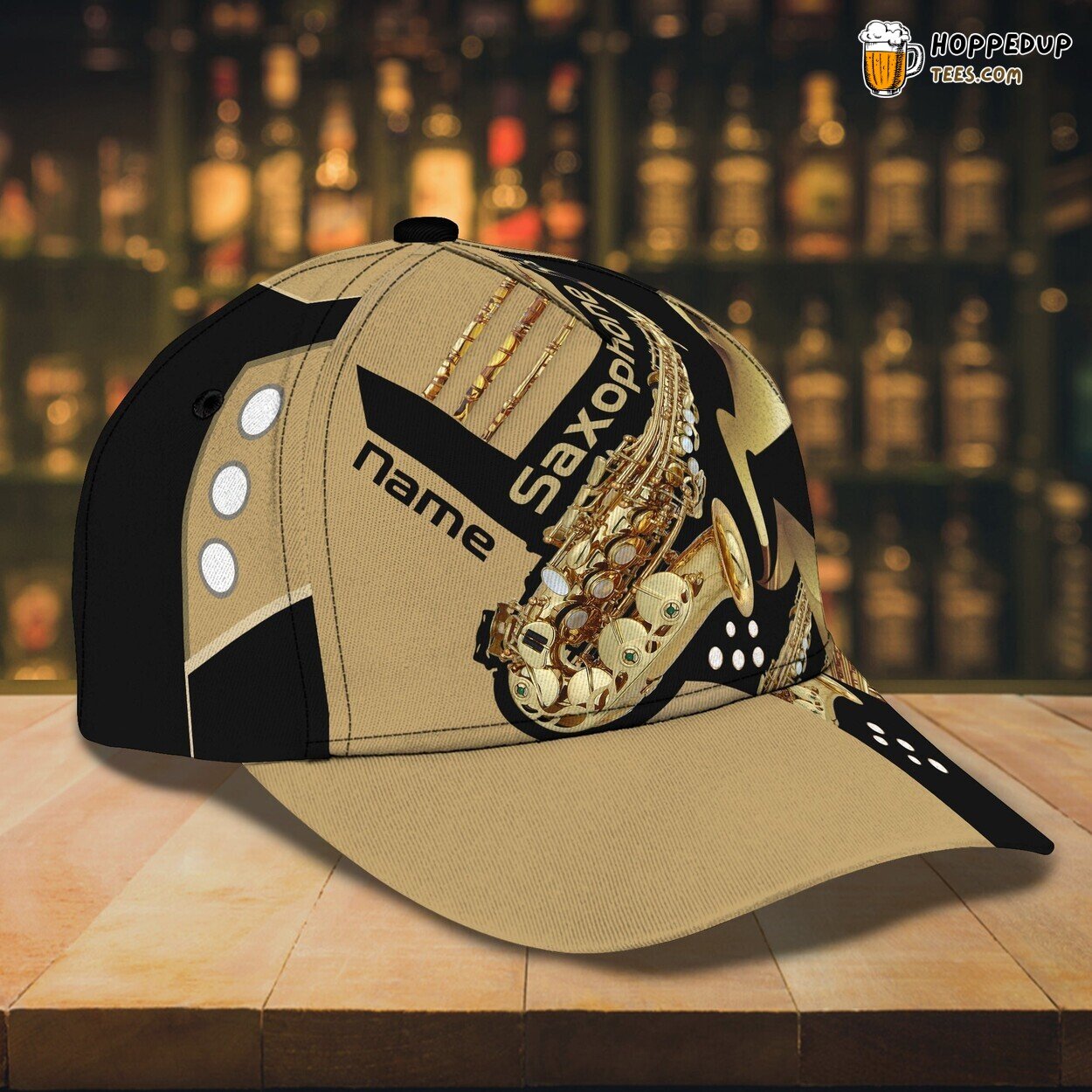 3D Classic Cap Saxophone Melodies Personalized Name Hat Design 3D Classic Cap Saxophone Melodies Personalized Name Hat Design