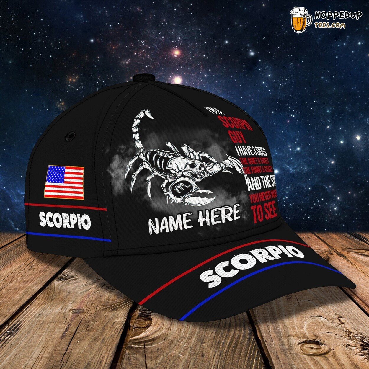 3D Classic Cap Scorpio Enthusiast Personalized Name Classic Hat Design 3D Classic Cap Scorpio Enthusiast Personalized Name Classic Hat Design