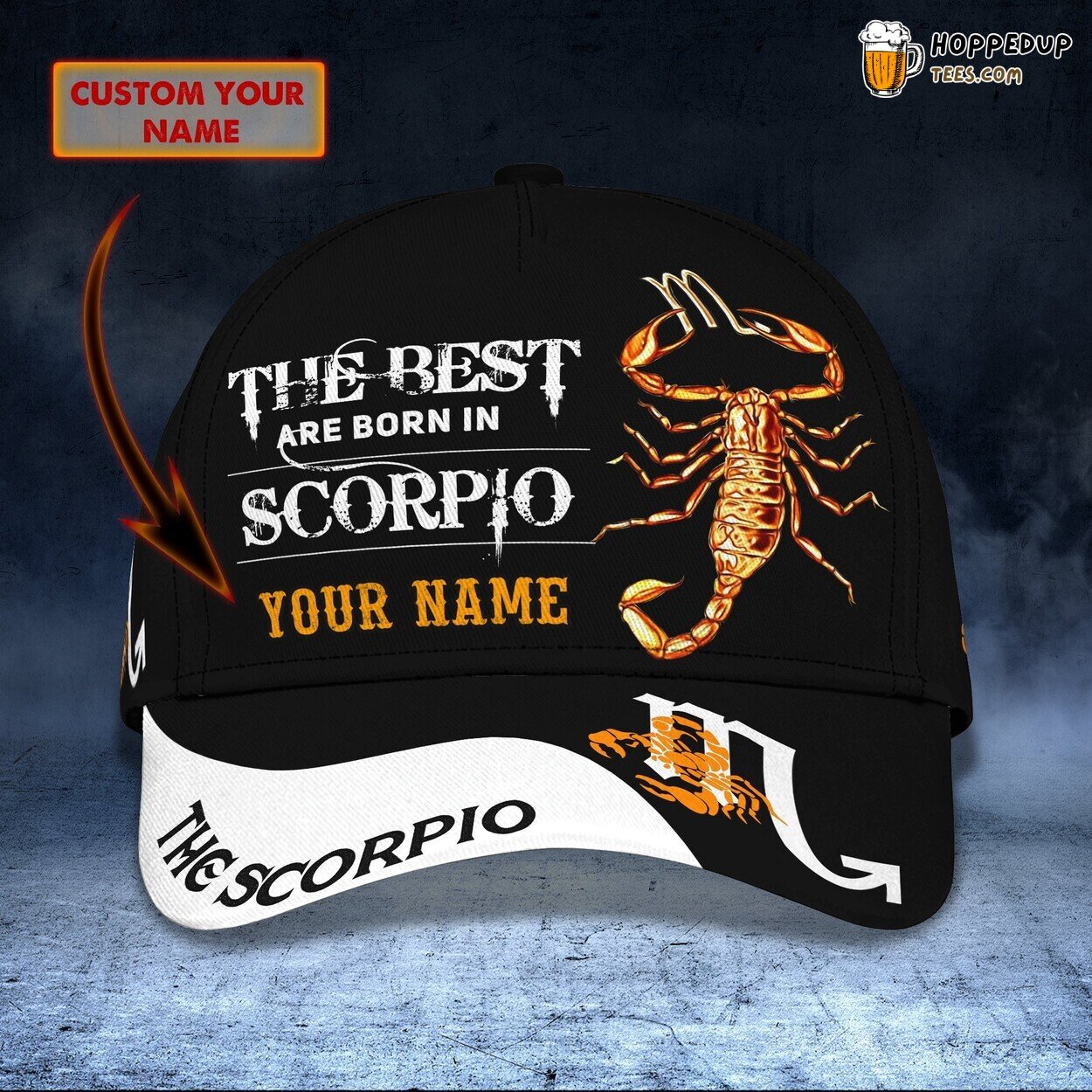 3D Classic Cap Scorpio Zodiac Enthusiasts Personalized Name Hat Tribute Design
