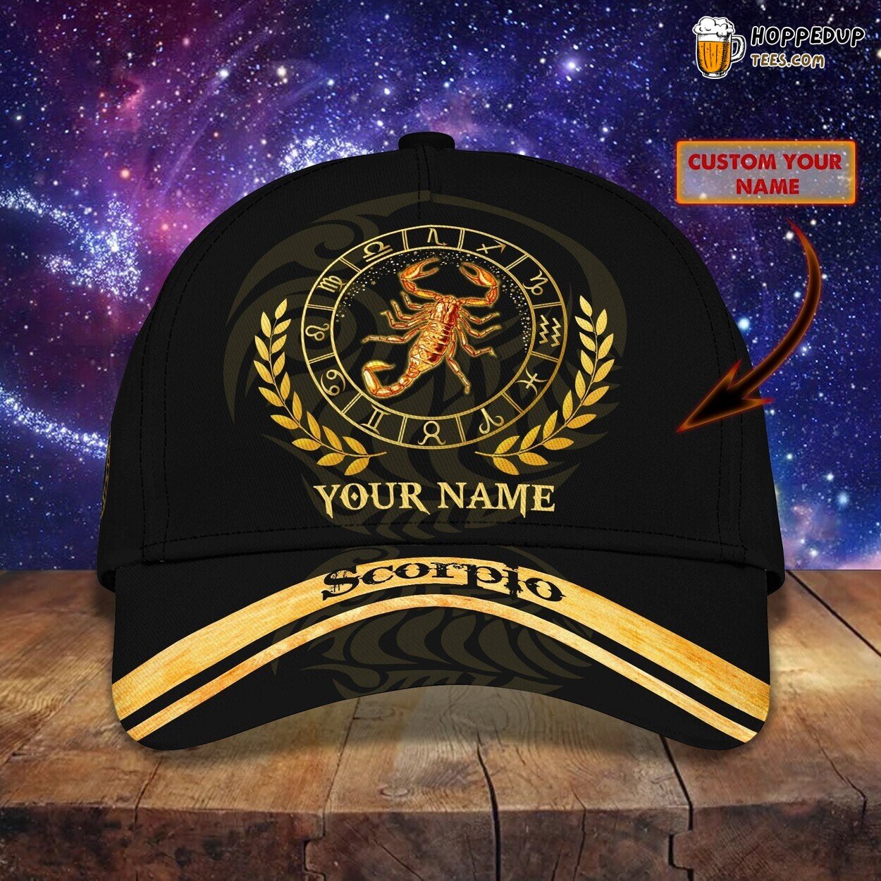 3D Classic Cap Scorpio Zodiac Passion Personalized Name Hat Creation