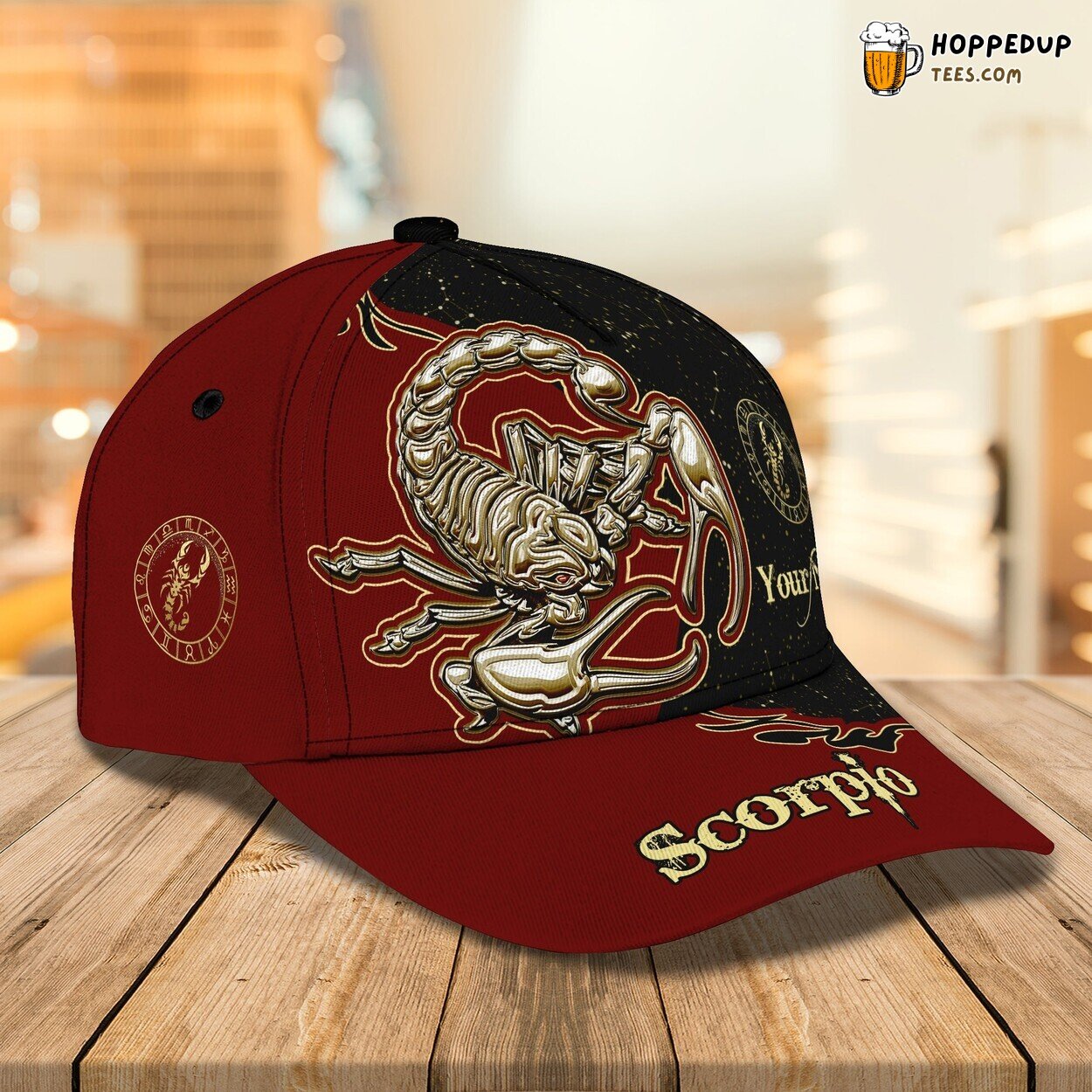 3D Classic Cap Scorpio Zodiac Personalized Name Unique Star Sign Hat 3D Classic Cap Scorpio Zodiac Personalized Name Unique Star Sign Hat