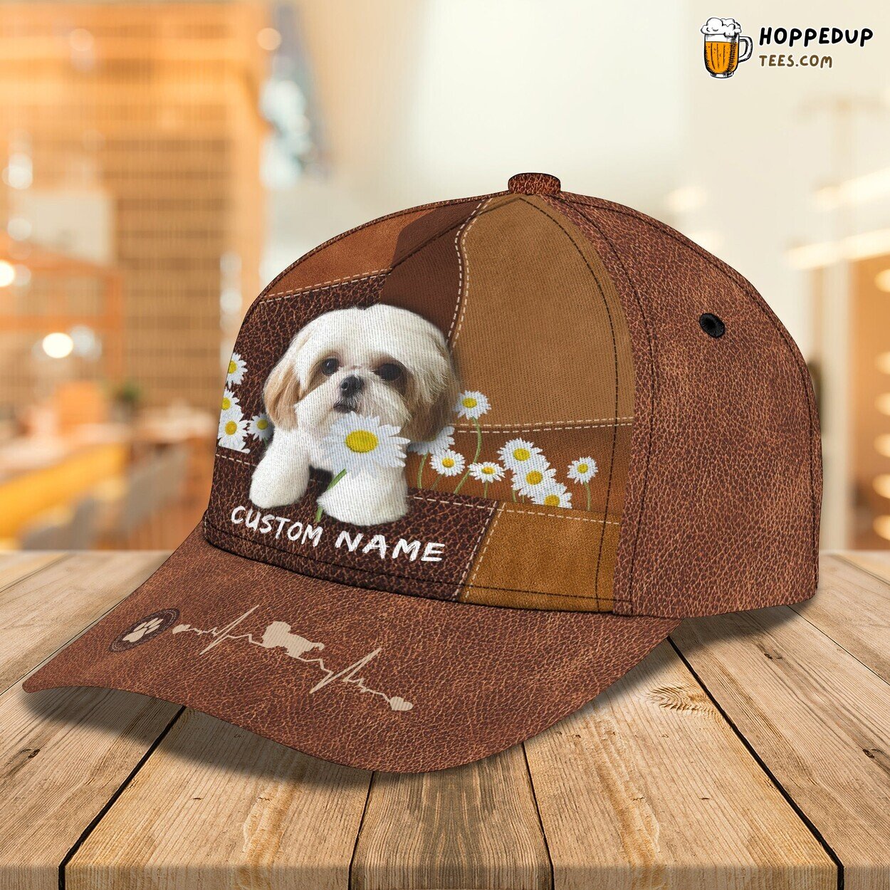 3D Classic Cap Shih Tzu Adoration Personalized Name Distinctive Hat Design
