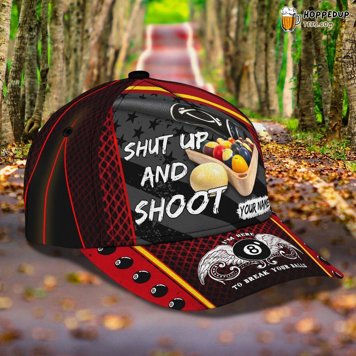 3D Classic Cap Shut Up Shoot Passion Personalized Name Hat Unique Experience