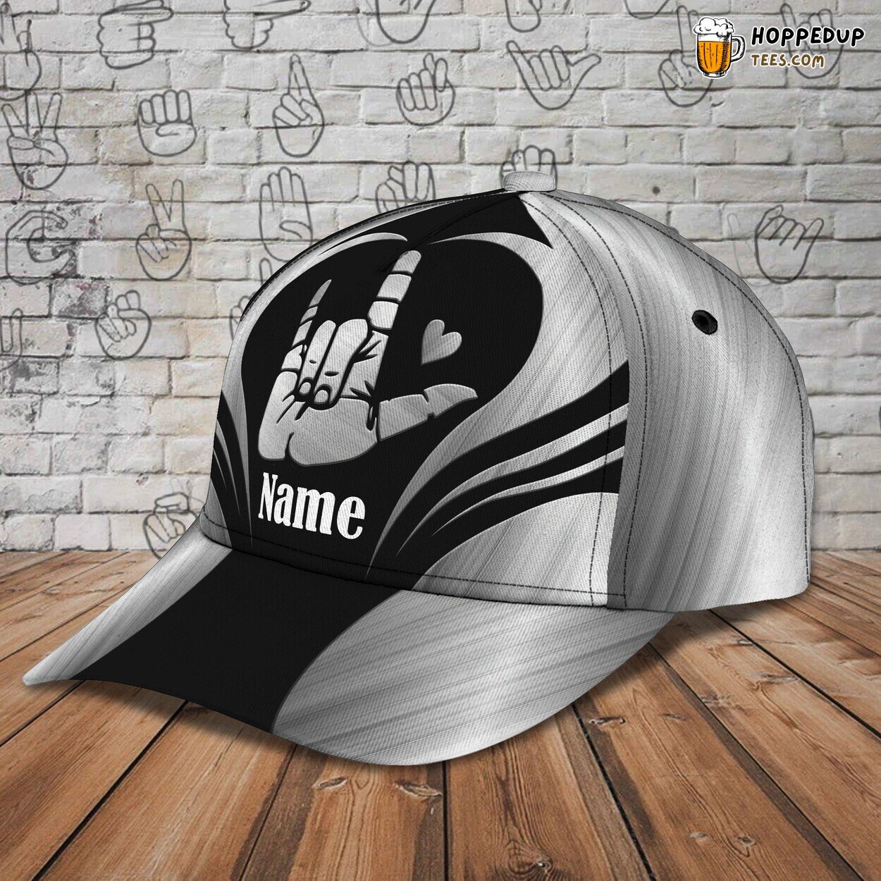 3D Classic Cap Sign Language Advocacy Personalized Name Stylish Unique Trend 3D Classic Cap Sign Language Advocacy Personalized Name Stylish Unique Trend