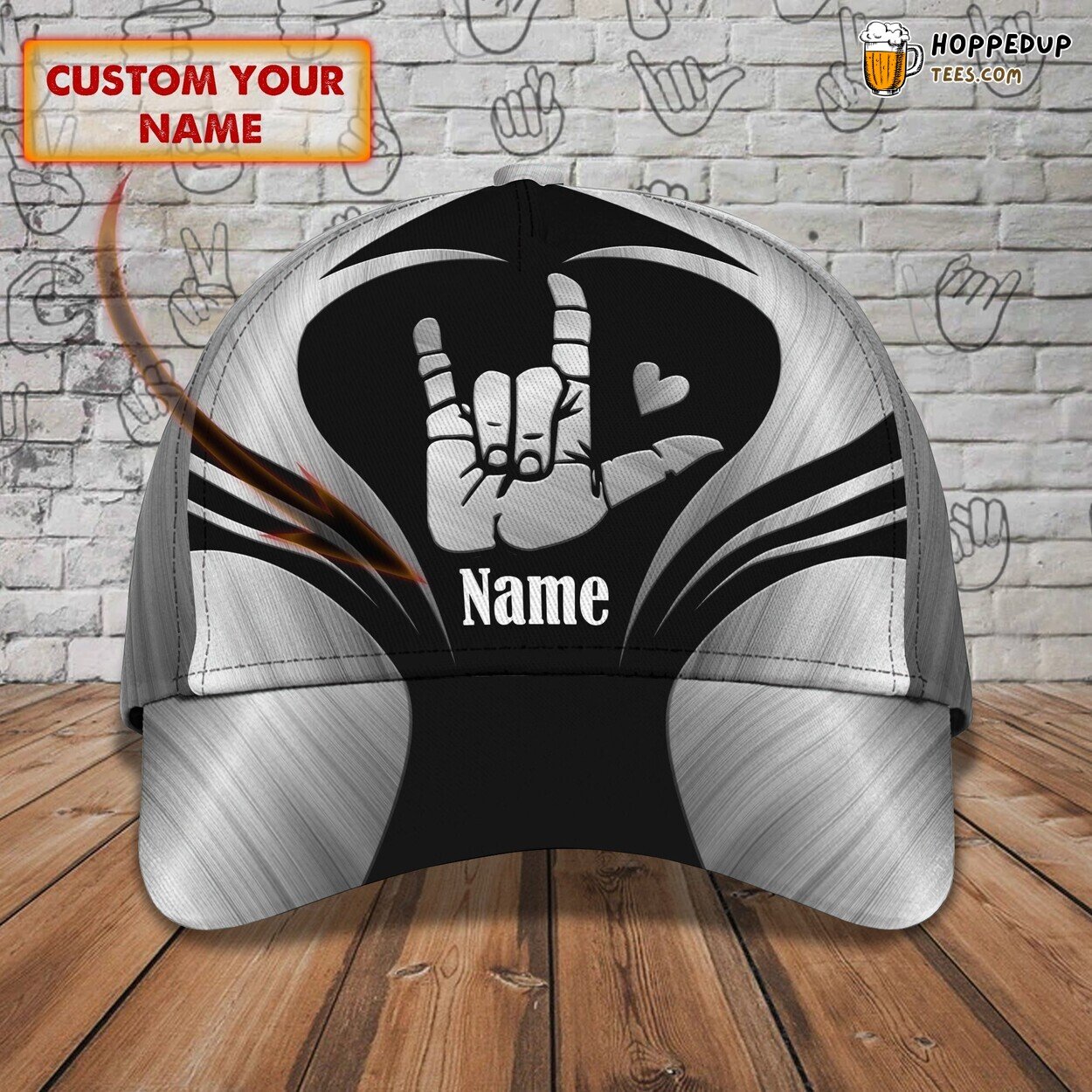3D Classic Cap Sign Language Advocacy Personalized Name Stylish Unique Trend