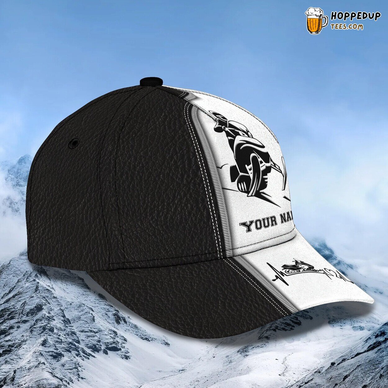 3D Classic Cap Snowmobile Adventure Personalized Name Classic Hat Design Series