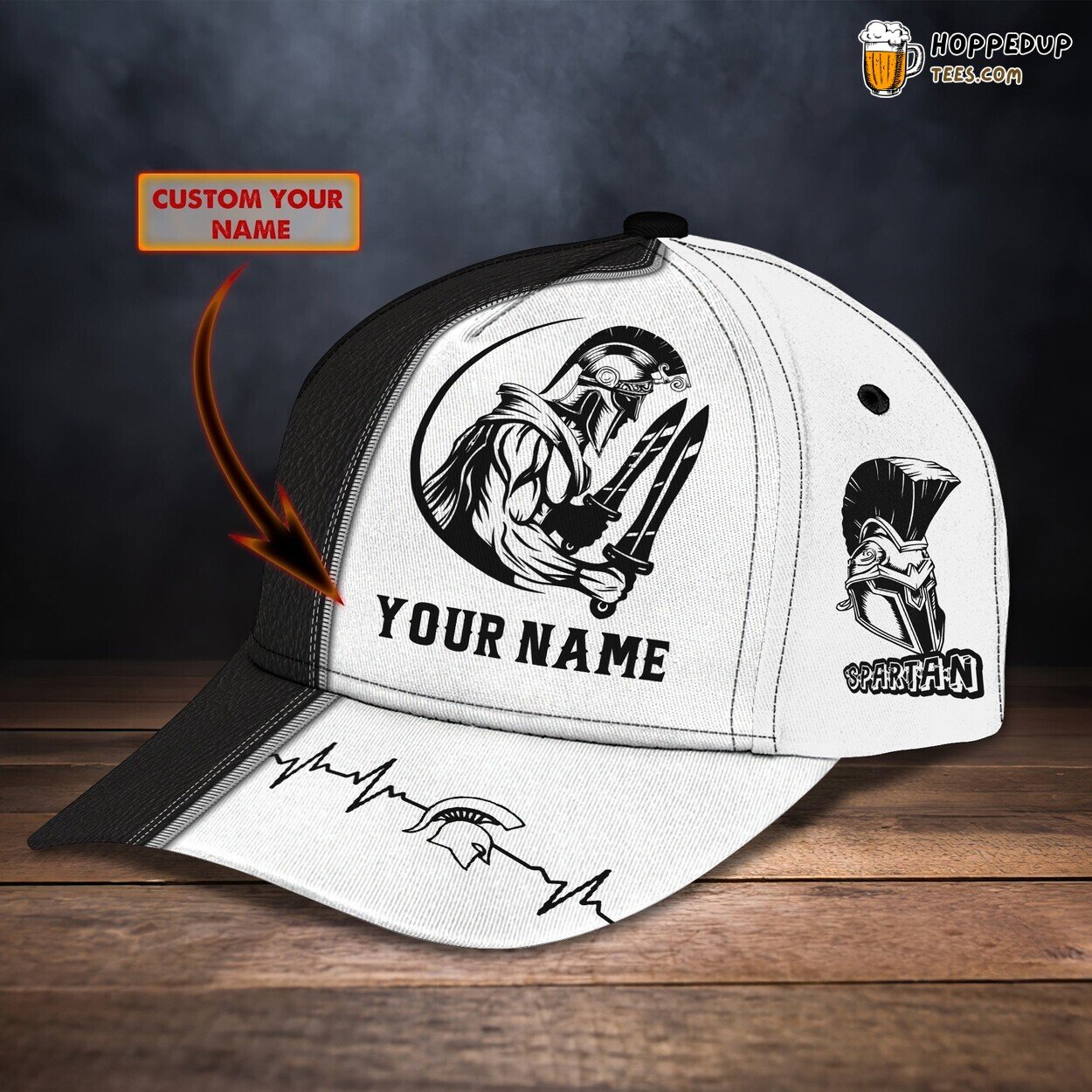 3D Classic Cap Spartan Spirit Personalized Name Unique Hat Design