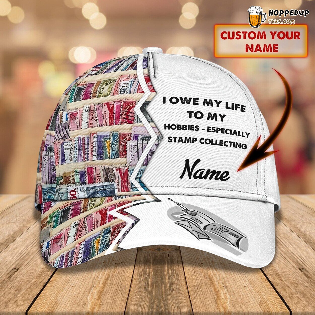 3D Classic Cap Stamp Collecting Personalized Name Unique Stylish Design Model