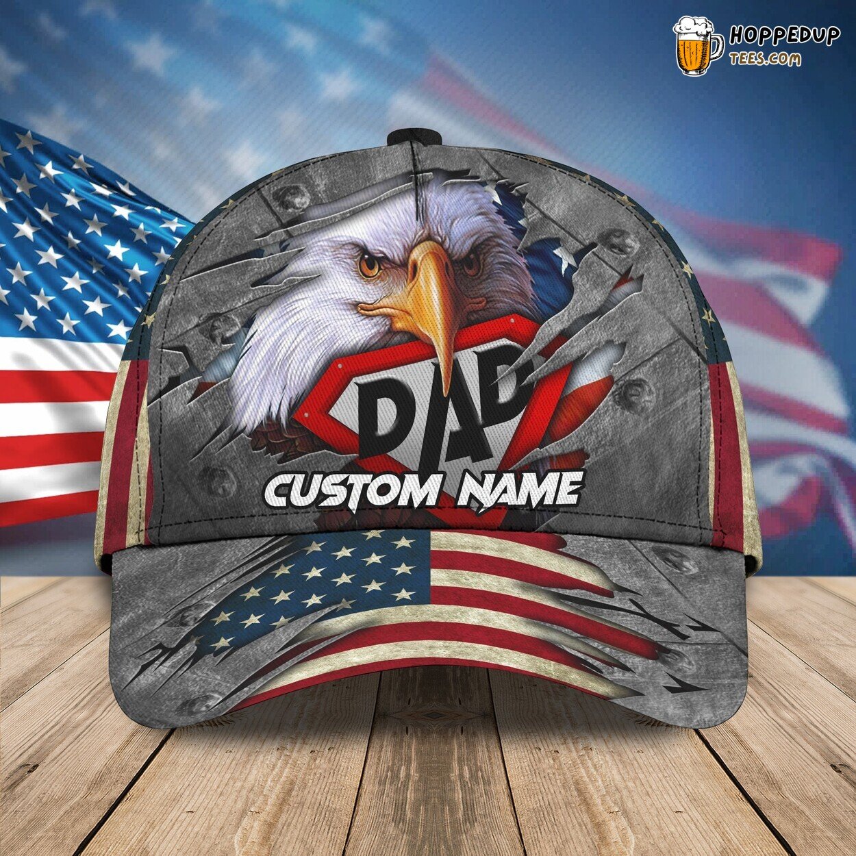 3D Classic Cap Super Dad Celebration Personalized Name Unique Hat Distinct