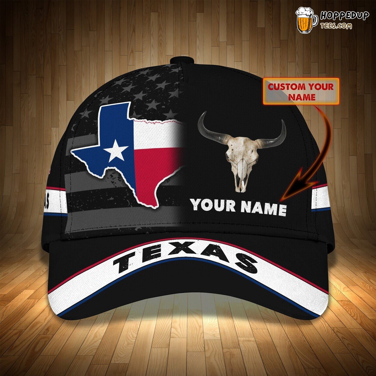 3D Classic Cap Texas Lone Star Pride Personalized Name Classic Hat