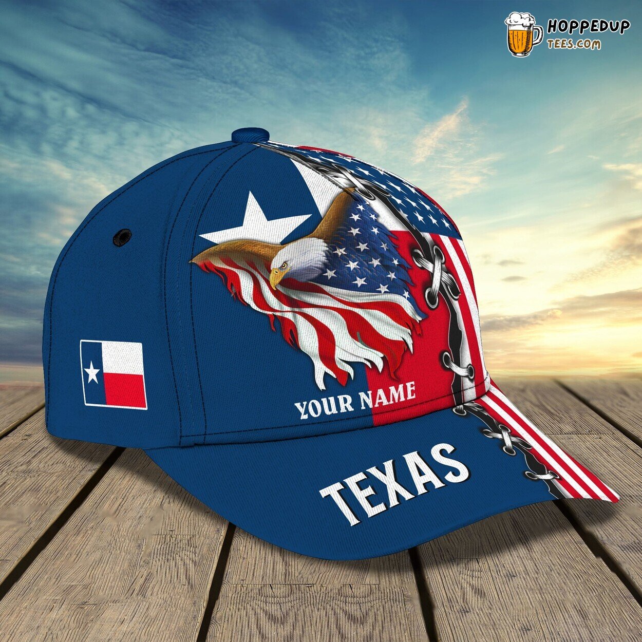 3D Classic Cap Texas Love Series Personalized Name Unique Hat Design