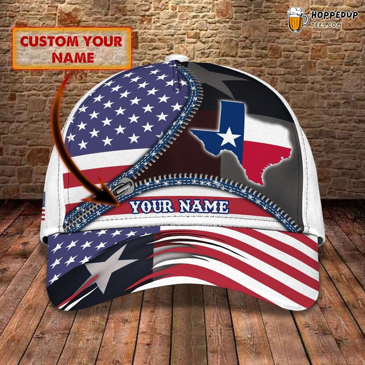 3D Classic Cap Texas Pride Personalized Unique Name Classic Hat Design