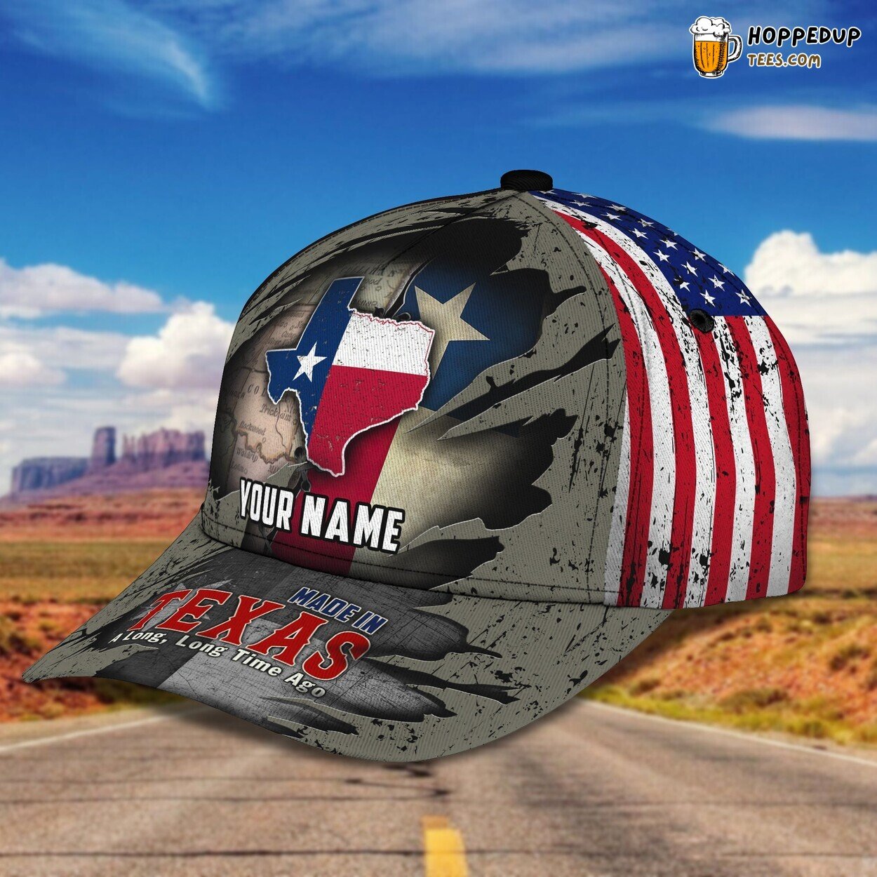 3D Classic Cap Texas Pride Series Personalized Name Unique Hat Experience